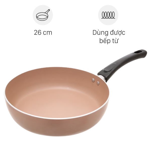 Chảo Nhôm Sâu Chống Dính Đáy Từ 26 Cm Elmich Harmonia El - 3781